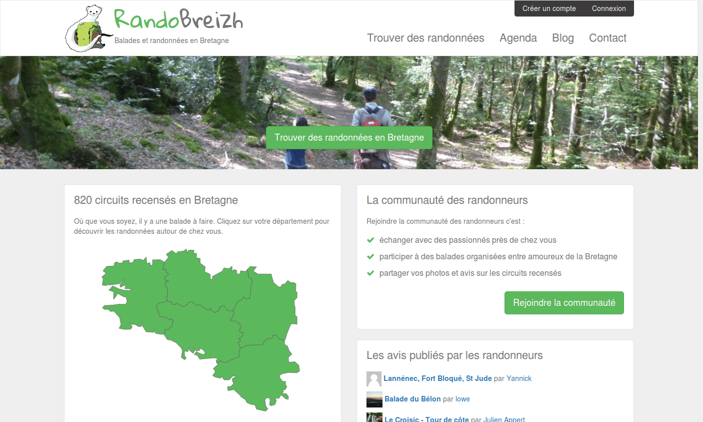 Conception et réalisation du site Internet Randobreizh.fr