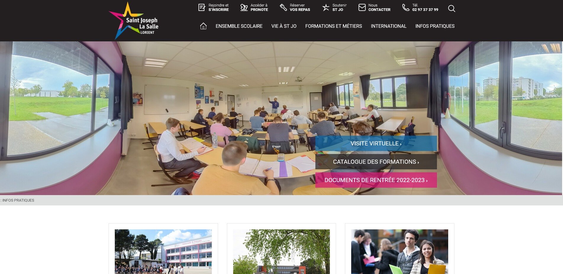 Site Internet de l’ensemble scolaire Saint Joseph à Lorient