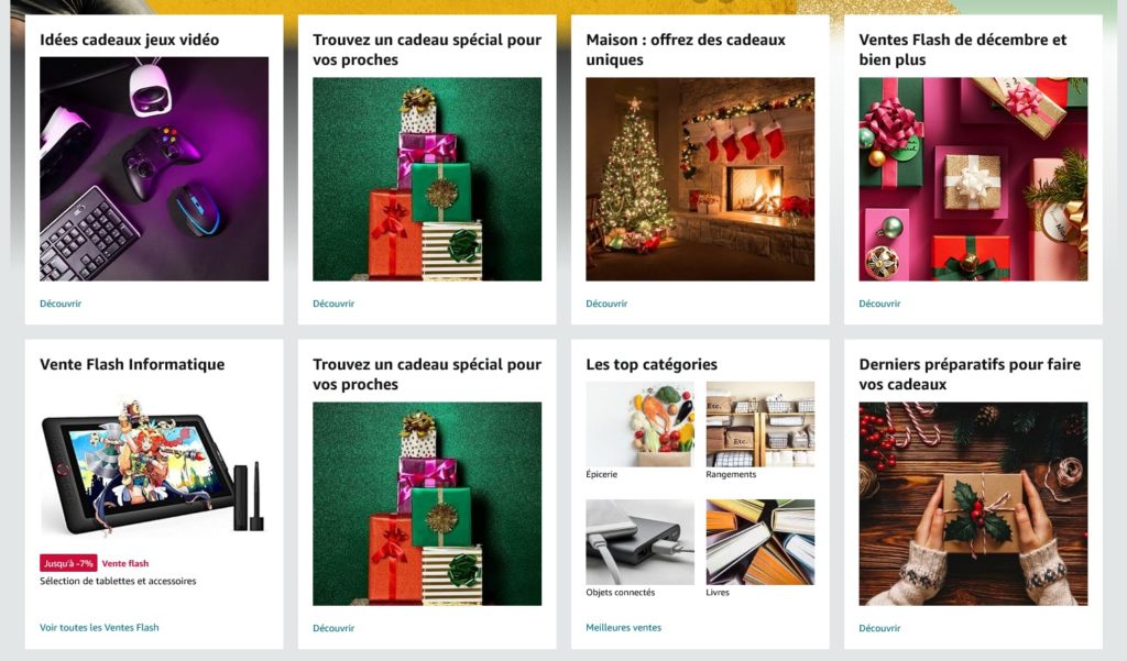 Catégories de Noel chez Amazon